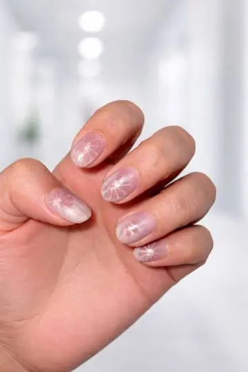 Femiz soft floral custom nail art